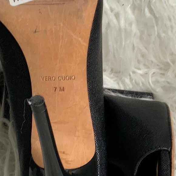 Black Peep Toe Heels - Picture 2 of 2